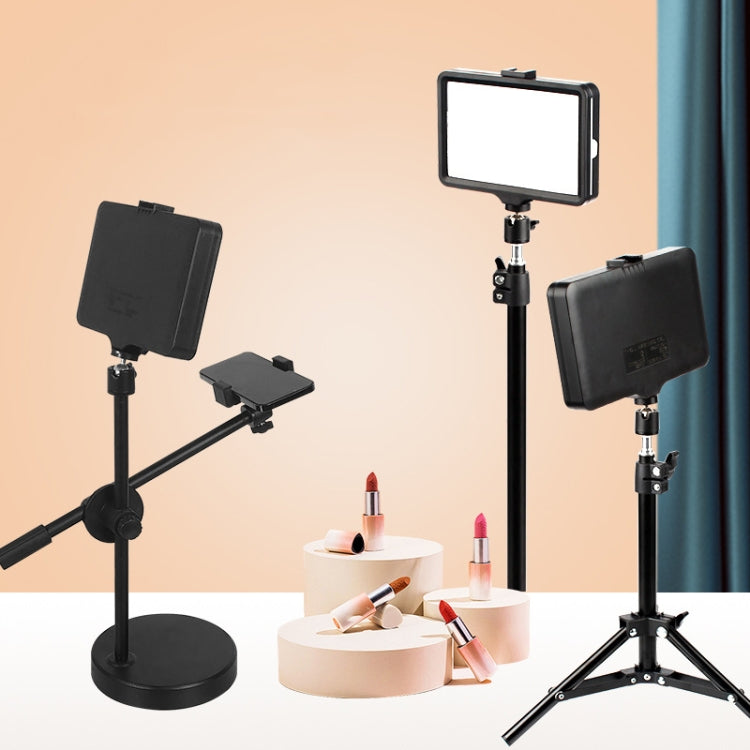 Luz de relleno en vivo de panel plano para fotografía de temperatura de tres colores, 6 pulgadas, 3200-5500K, especificación:, Only Light, Small Tripod, 30cm Bracket, 42CM Bracket, 0.5m Bracket, 0.5m Bracket +Bluetooth RC, 2.1m Bracket                 ...