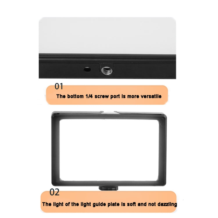 Luz de relleno en vivo de panel plano para fotografía de temperatura de tres colores, 6 pulgadas, 3200-5500K, especificación:, Only Light, Small Tripod, 30cm Bracket, 42CM Bracket, 0.5m Bracket, 0.5m Bracket +Bluetooth RC, 2.1m Bracket                 ...