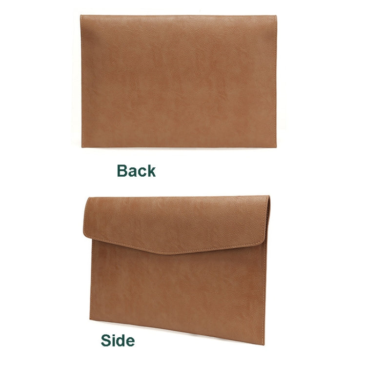 Funda de cuero PU con patrón Litchi para computadora portátil de 14 pulgadas, Estilo:, Single Bag (Light Brown), Single Bag  (Dark Brown), Single Bag ( Black, Liner Bag + Power Bag  (Light Brown), Liner Bag + Power Bag  (Dark Brown)                    ...