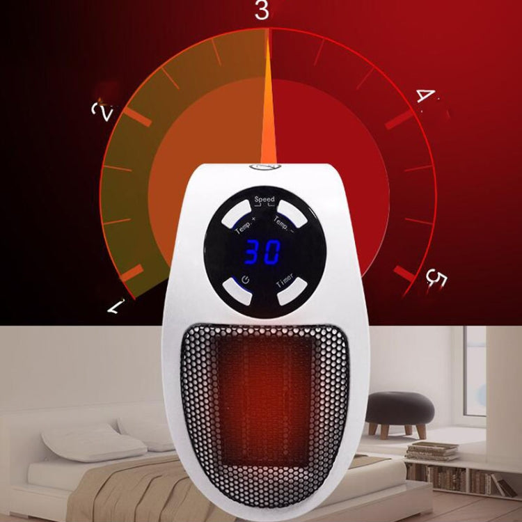 Mini calentador eléctrico con temporizador LCD enchufable, calentador de pies para oficina y hogar, With Remote Control EU, With Remote Control US 110v, With Remote Control UK, Without Remote Control EU, Without Remote Control US 110v                  ...