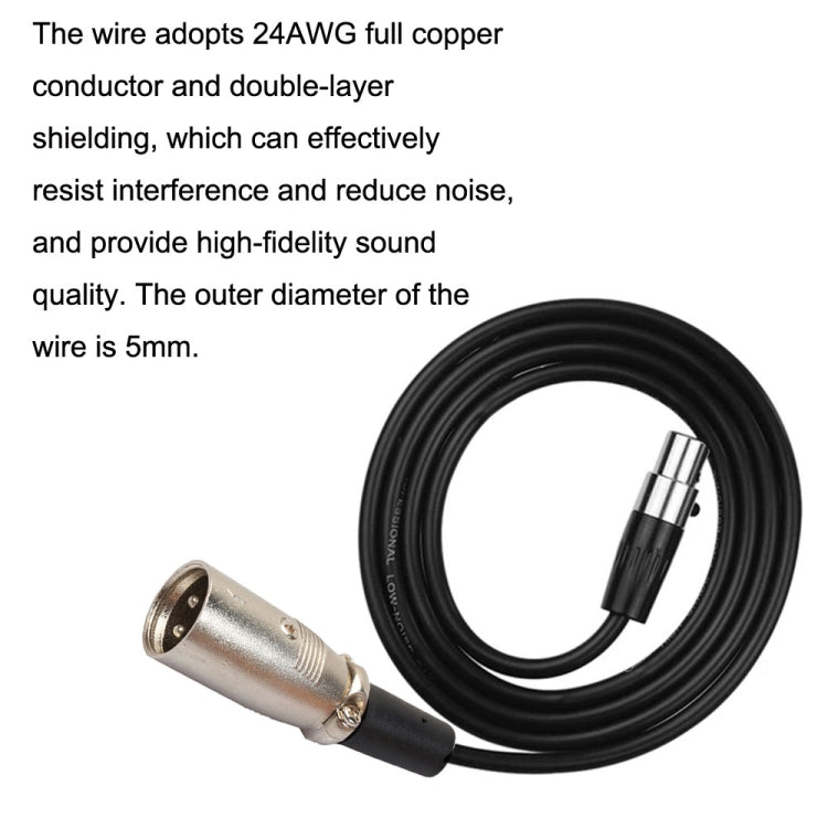 Xlrmini Caron macho a mini cable de equilibrio hembra para cable de audio de micrófono de tarjeta de sonido de 48 V, 0.5m, 1m, 1.5m, 2m, 3m, 5m, 10m