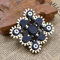Nueve engranajes de cobre puro Linkage EDC Fidget Spinner juguete de descompresión, Nine Gear(Black), Nine Gear(Silver)