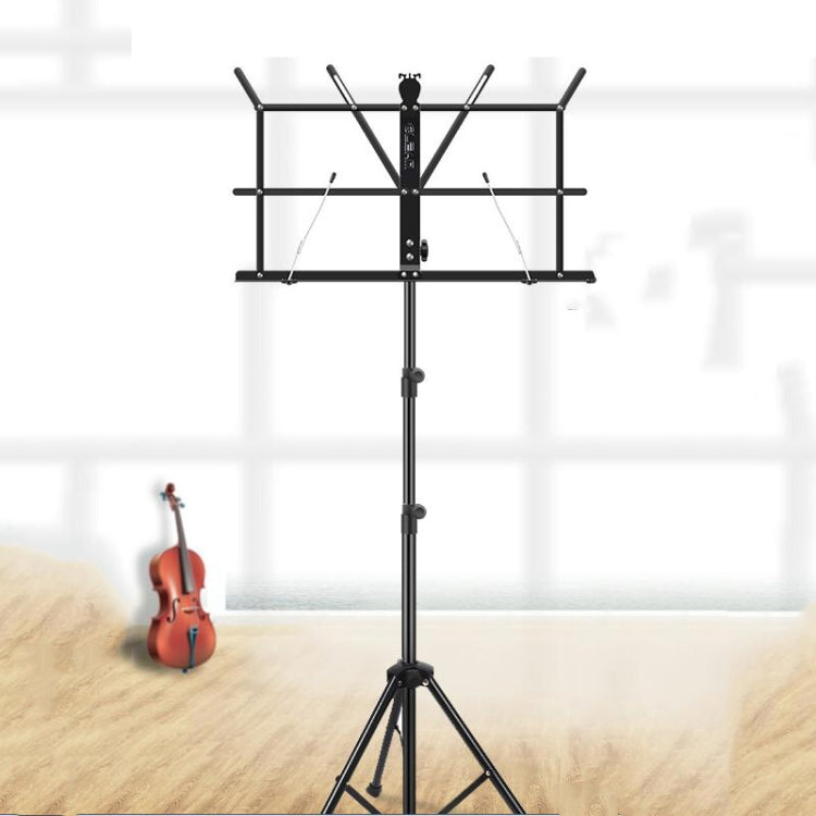 Soporte de piano plegable portátil, elevado y engrosado, soporte de música para guitarra Guzheng para el hogar, Black, Black Yellow