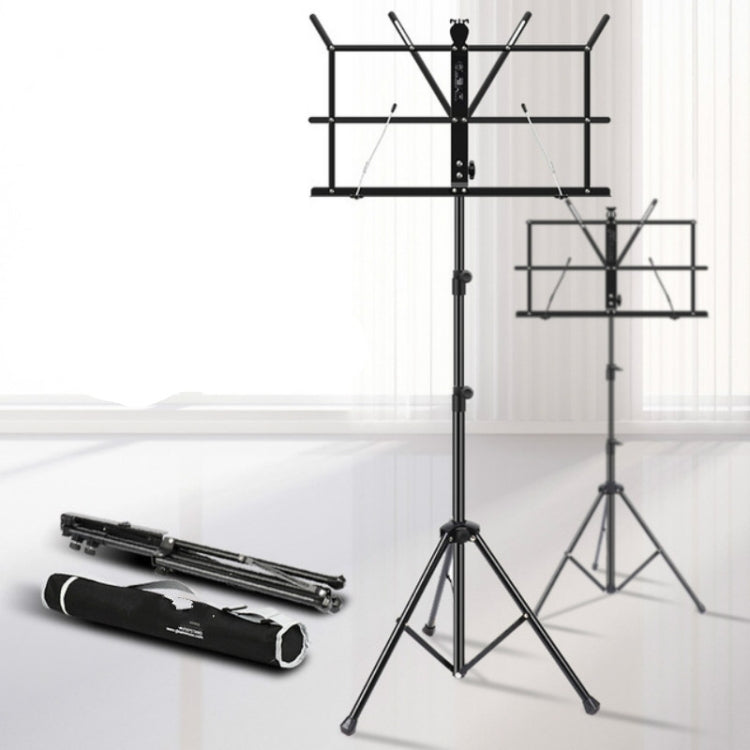 Soporte de piano plegable portátil, elevado y engrosado, soporte de música para guitarra Guzheng para el hogar, Black, Black Yellow