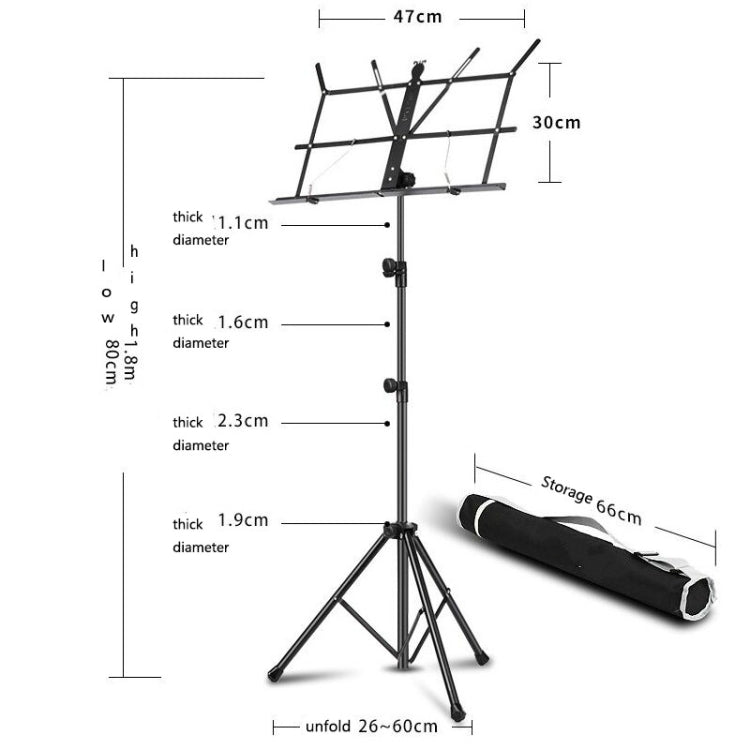 Soporte de piano plegable portátil, elevado y engrosado, soporte de música para guitarra Guzheng para el hogar, Black, Black Yellow