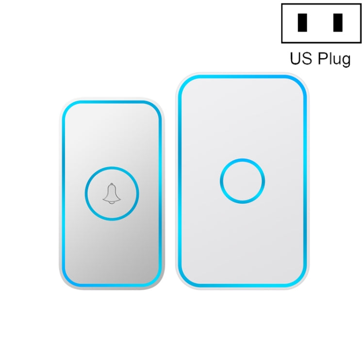 CACAZI A78 Timbre inalámbrico de larga distancia Timbre electrónico con control remoto inteligente, US Plug, EU Plug, UK Plug