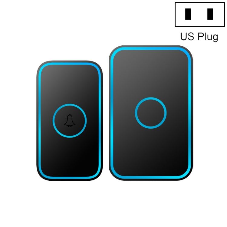 CACAZI A78 Timbre inalámbrico de larga distancia Timbre electrónico con control remoto inteligente, US Plug, EU Plug, UK Plug