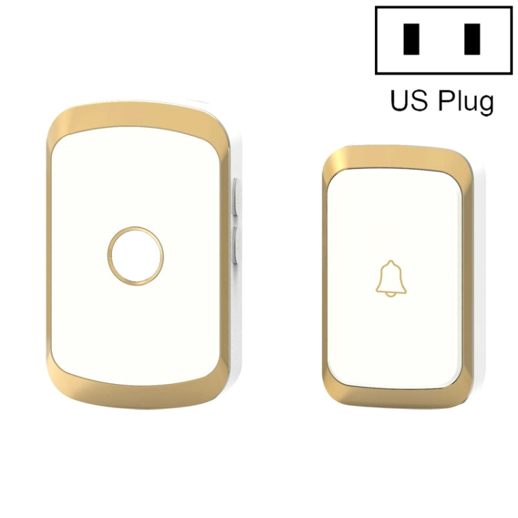 CACAZI A20 Timbre inalámbrico para casa inteligente Música digital Control remoto Timbre impermeable, US Plug, UK Plug, EU Plug
