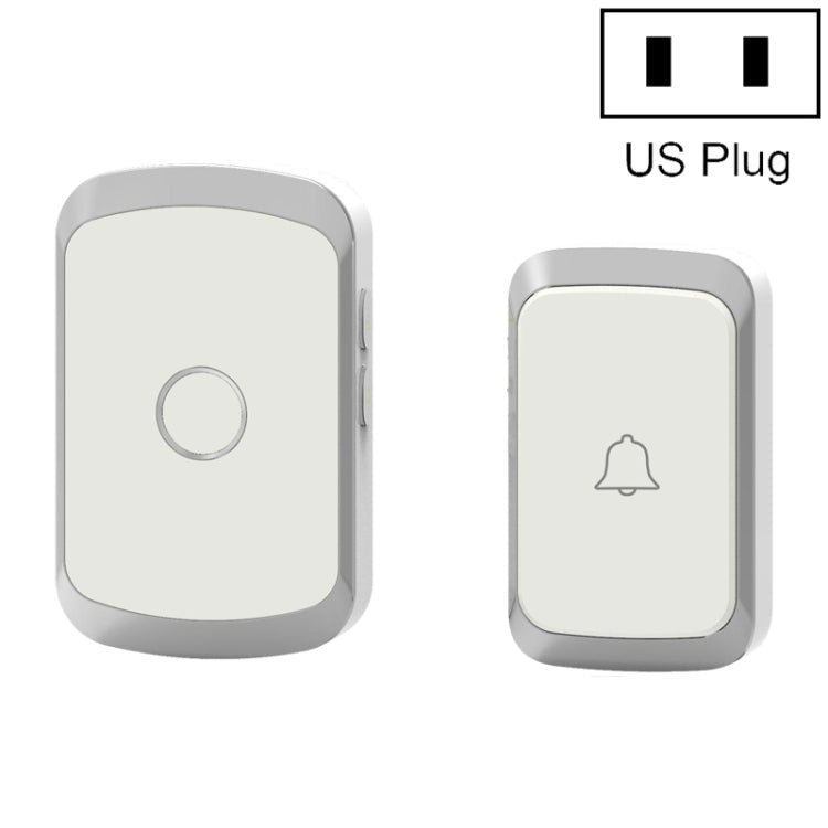 CACAZI A20 Timbre inalámbrico para casa inteligente Música digital Control remoto Timbre impermeable, US Plug, UK Plug, EU Plug