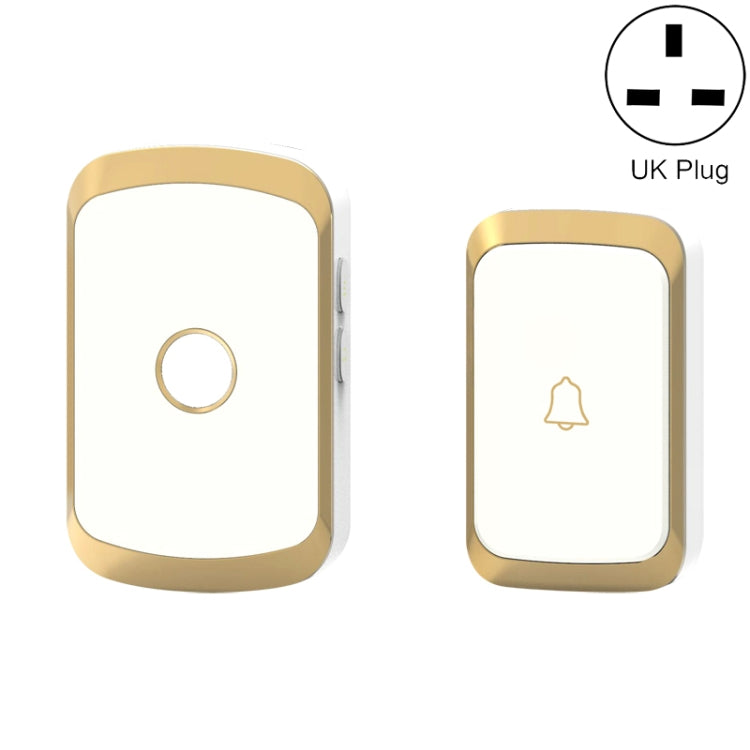 CACAZI A20 Timbre inalámbrico para casa inteligente Música digital Control remoto Timbre impermeable, US Plug, UK Plug, EU Plug