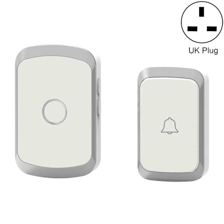 CACAZI A20 Timbre inalámbrico para casa inteligente Música digital Control remoto Timbre impermeable, US Plug, UK Plug, EU Plug