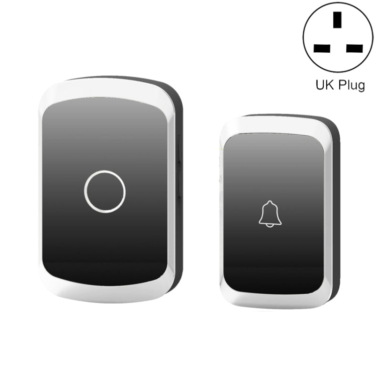 CACAZI A20 Timbre inalámbrico para casa inteligente Música digital Control remoto Timbre impermeable, US Plug, UK Plug, EU Plug