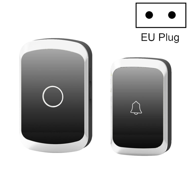 CACAZI A20 Timbre inalámbrico para casa inteligente Música digital Control remoto Timbre impermeable, US Plug, UK Plug, EU Plug