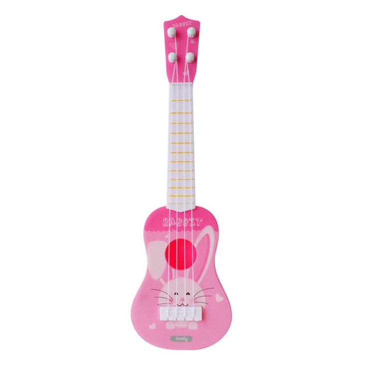 Pequeño instrumento Musical de simulación, Mini ukelele jugable de cuatro cuerdas, juguete musical educativo para la primera infancia, Pink Rabbit, Light Blue Zebra, Pink Giraffe, Yellow Dinosaur, Blue Bear