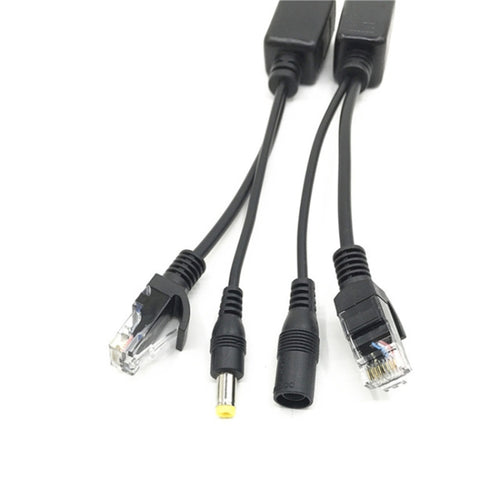 15 PCS POE Split Line Network Camera Power Splitter RJ45 Fuente de alimentación del puerto de red