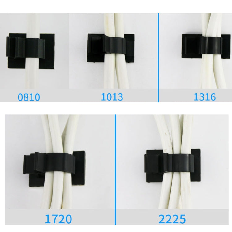 Organizador de cables de fijación de cables autoadhesivo ajustable de 100 piezas, Y-0810, Y-1013, Y-1316, Y-1720, Y-2225