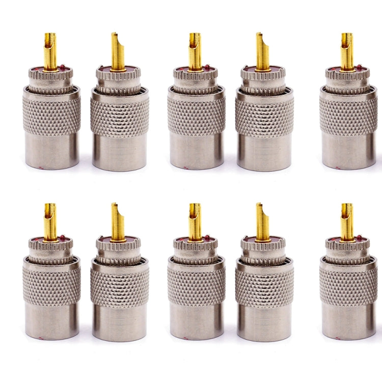 10 Uds UHF macho PL259 conector RG8/RG58 conector de antena de terminal de Cable, UHF Male