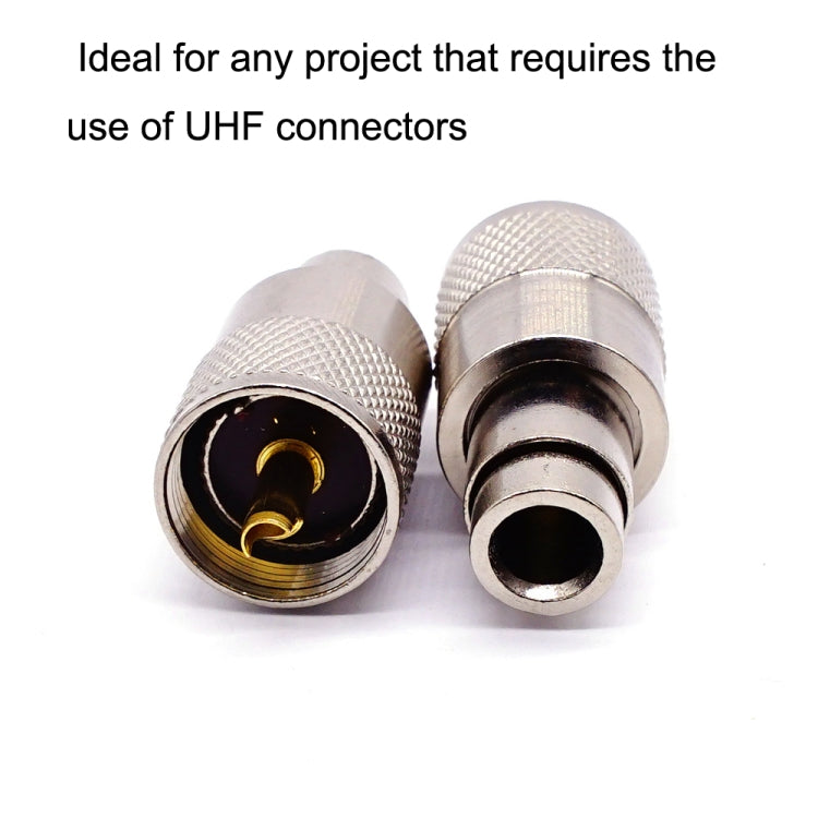 10 Uds UHF macho PL259 conector RG8/RG58 conector de antena de terminal de Cable, UHF Male