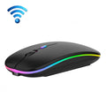 Ratón inalámbrico de modo dual Bluetooth silencioso retroiluminado RGB de 3 teclas