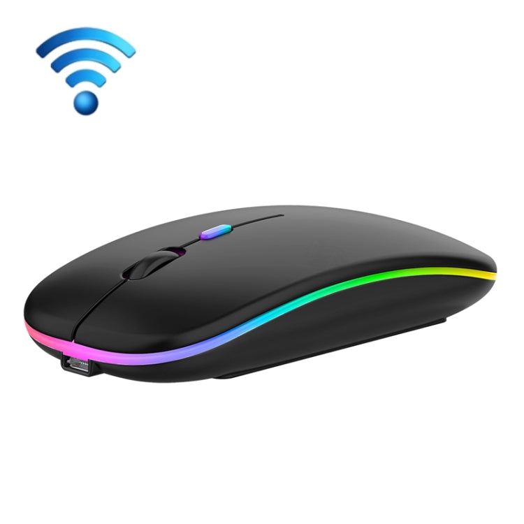 Ratón inalámbrico de modo dual Bluetooth silencioso retroiluminado RGB de 3 teclas