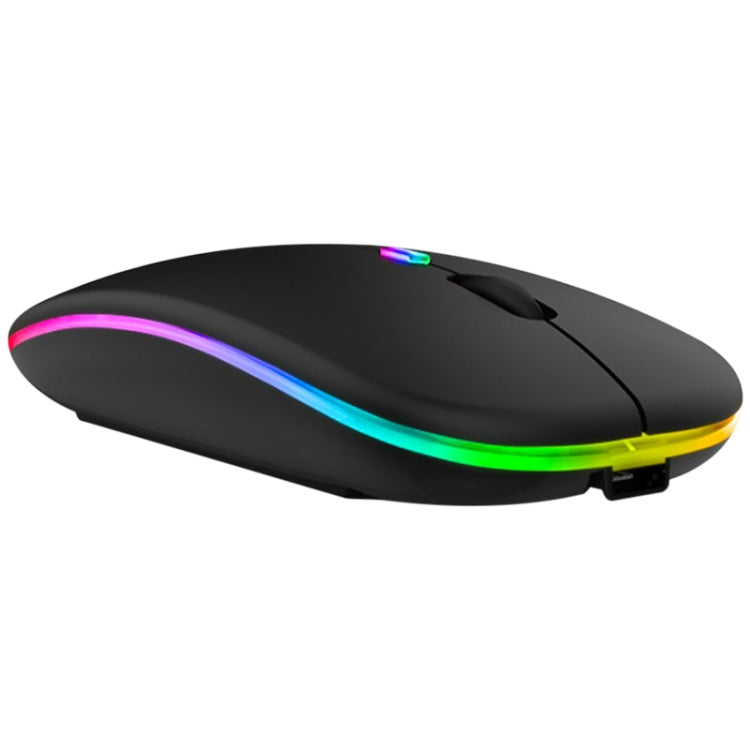 Ratón inalámbrico de modo dual Bluetooth silencioso retroiluminado RGB de 3 teclas