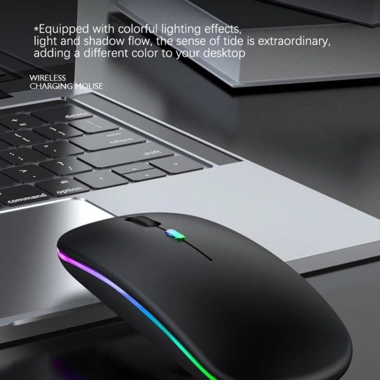 Ratón inalámbrico de modo dual Bluetooth silencioso retroiluminado RGB de 3 teclas