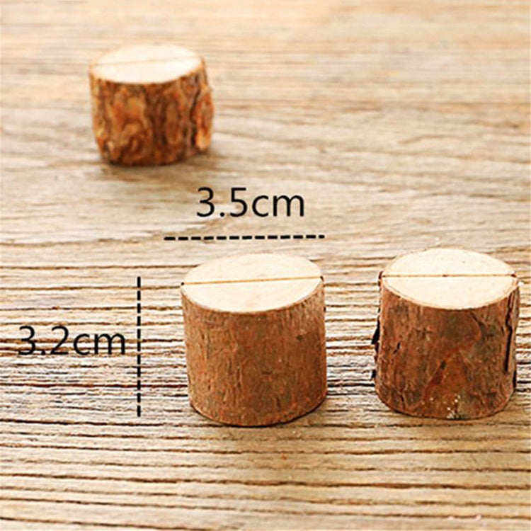 10 Uds. Soporte para notas de troncos, Clip para fotos, adornos decorativos creativos para el hogar, accesorios de disparo