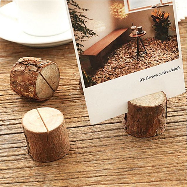 10 Uds. Soporte para notas de troncos, Clip para fotos, adornos decorativos creativos para el hogar, accesorios de disparo