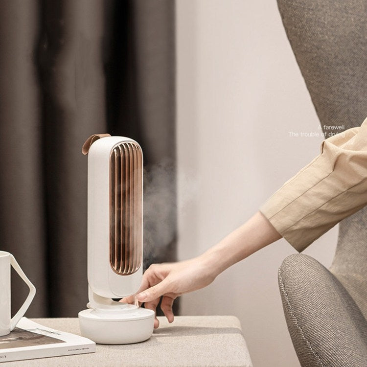 Ventilador de torre de humidificación Retro, ventilador USB sin hojas, refrigeración por agua, humidificación por pulverización, ventilador de escritorio, Enfriador