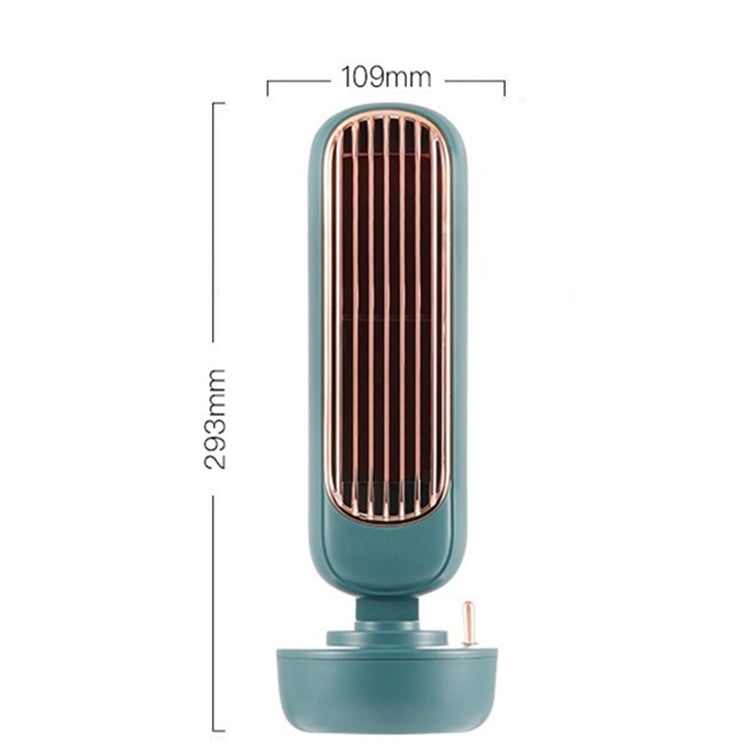 Ventilador de torre de humidificación Retro, ventilador USB sin hojas, refrigeración por agua, humidificación por pulverización, ventilador de escritorio, Enfriador