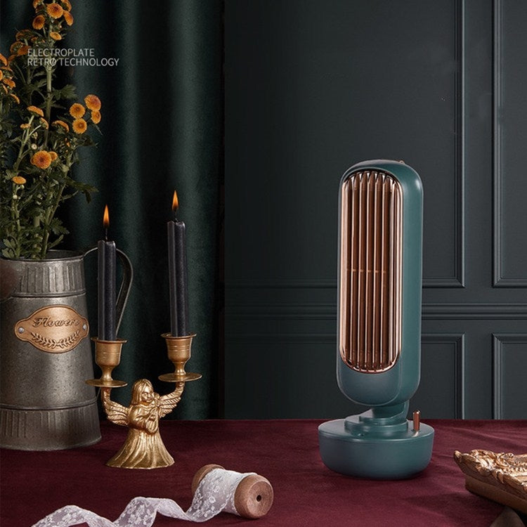 Ventilador de torre de humidificación Retro, ventilador USB sin hojas, refrigeración por agua, humidificación por pulverización, ventilador de escritorio, Enfriador