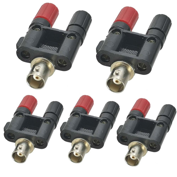 5 uds conector hembra BNC a conector hembra Banana doble adaptador RF conector Coaxial, BNC Female to Dual Banana Female