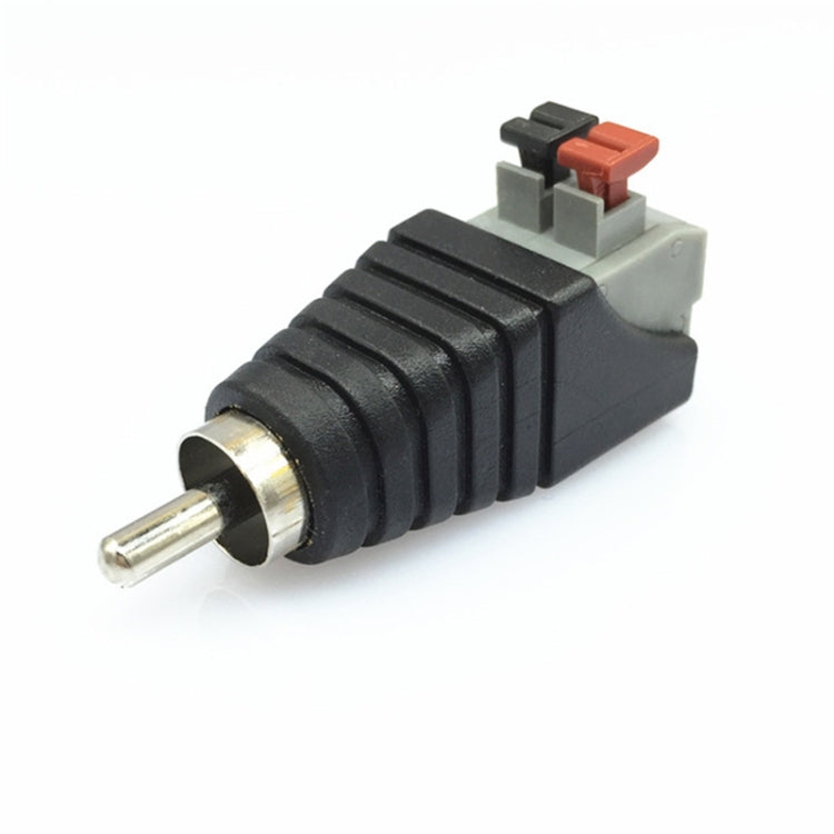 Conector de Audio RCA Lotus, 20 Uds., tipo prensa, cabeza macho RCA, botón de cabeza de loto AV sin soldadura