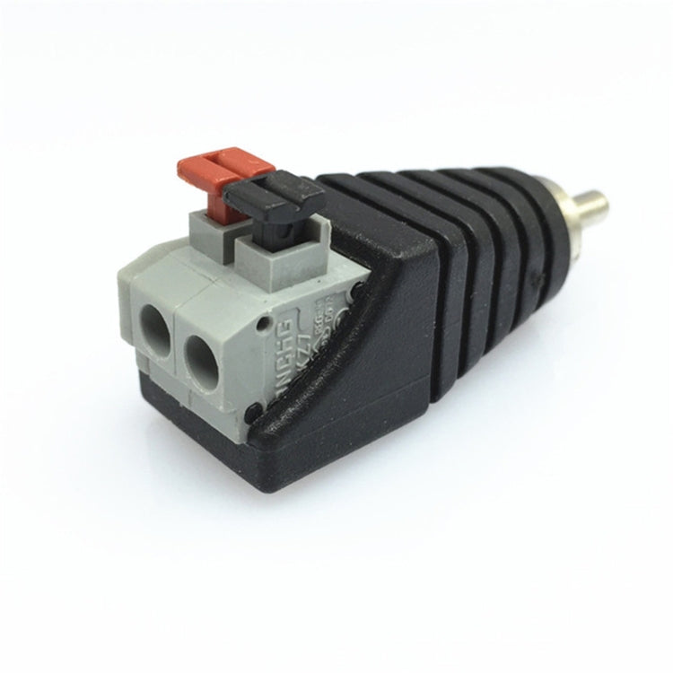 Conector de Audio RCA Lotus, 20 Uds., tipo prensa, cabeza macho RCA, botón de cabeza de loto AV sin soldadura
