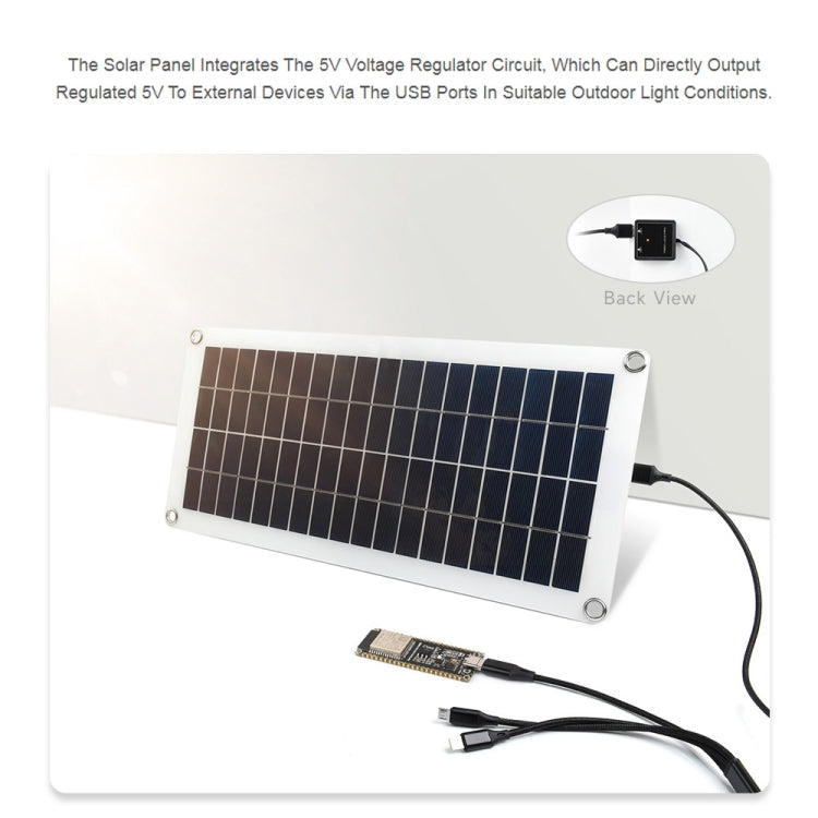 Panel solar de silicio policristalino semiflexible Waveshare 18V 10W, 24167