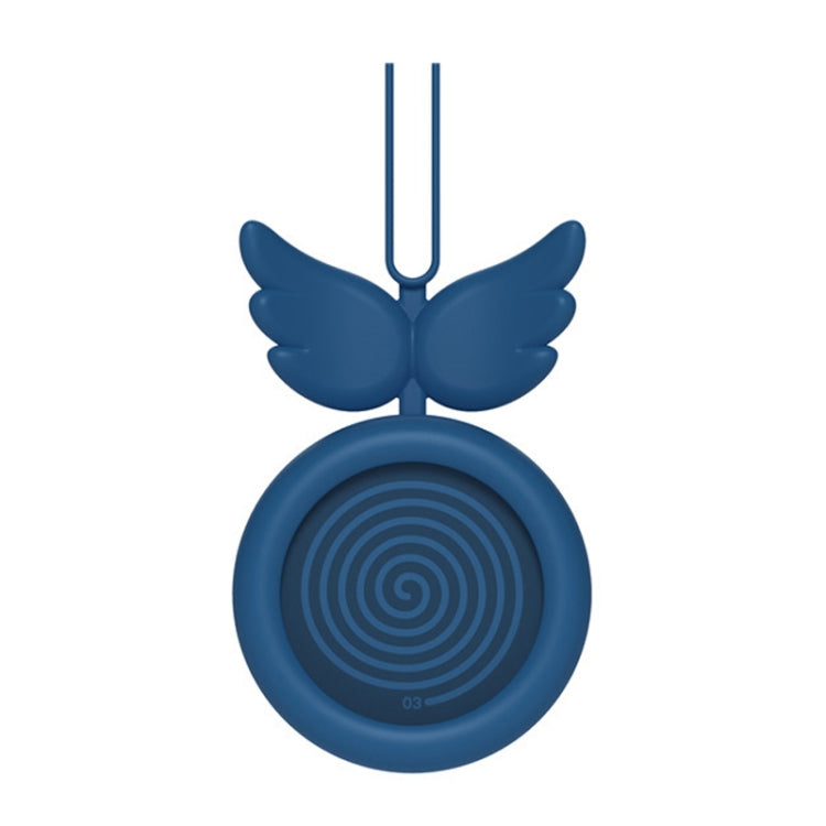Ventilador de carga USB sin escobillas cuello colgante Mini Sling Lazy Fan, Angel Blue, Angel White, Angel Pink