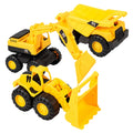 3 PSC / Set Juego de juguetes para vehículos de ingeniería de excavación resistente a caídas de simulación para niños, entrega de estilo aleatorio, M, L