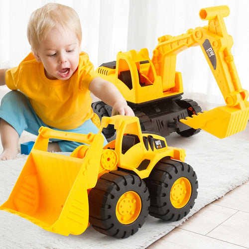 3 PSC / Set Juego de juguetes para vehículos de ingeniería de excavación resistente a caídas de simulación para niños, entrega de estilo aleatorio, M, L