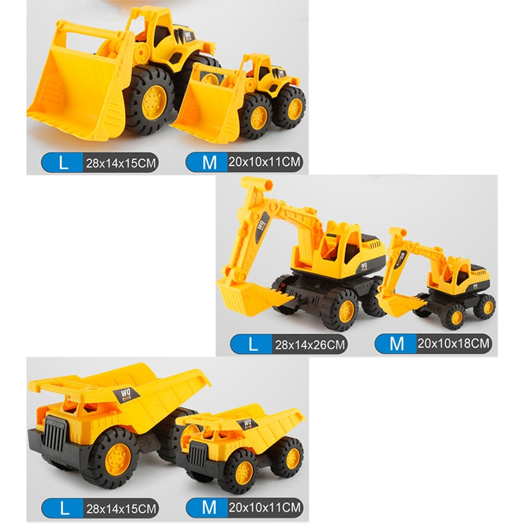 3 PSC / Set Juego de juguetes para vehículos de ingeniería de excavación resistente a caídas de simulación para niños, entrega de estilo aleatorio, M, L