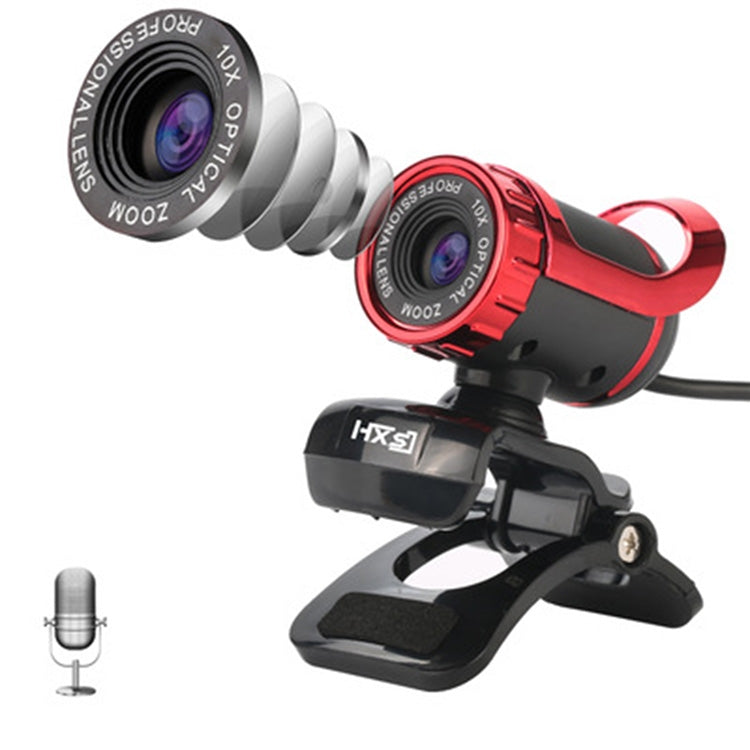 HXSJ A859 480P Computadora Red Curso Cámara Video Cámara USB Micrófono incorporado que absorbe el sonido, Red, Black, No Camera Function Black, No Camera Function  Red