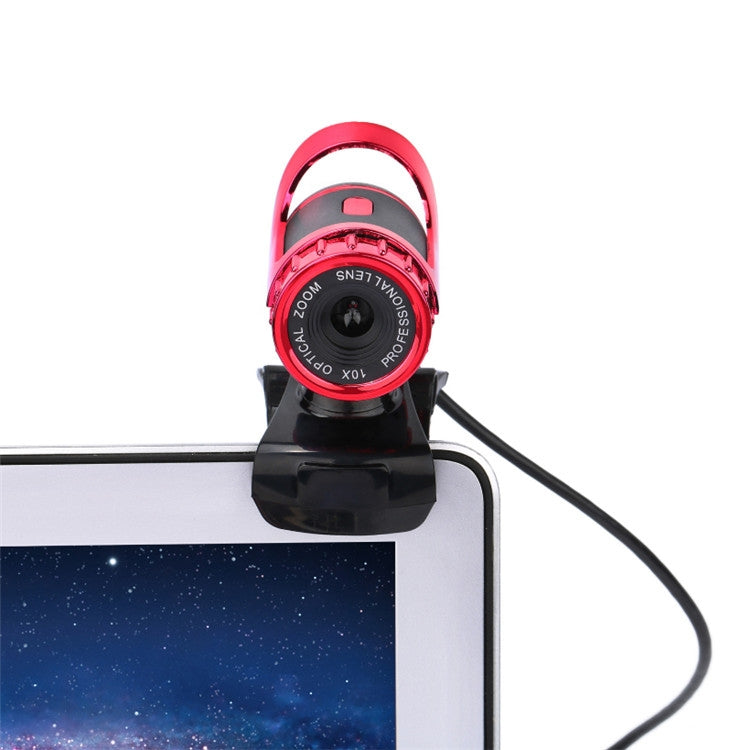 HXSJ A859 480P Computadora Red Curso Cámara Video Cámara USB Micrófono incorporado que absorbe el sonido, Red, Black, No Camera Function Black, No Camera Function  Red