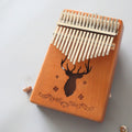 Piano de pulgar portátil Kalimba de 17 tonos, Mahogany-Classic Deer, Bamboo-Classic Deer, Mahogany-Sun God, Mahogany-Six-Pointed Star, Mahogany-Blue (Classic Deer), Spruce-Classic Deer, White-Classic Deer, Acacia-Classic Deer, Sapele-Classic Deer      ...