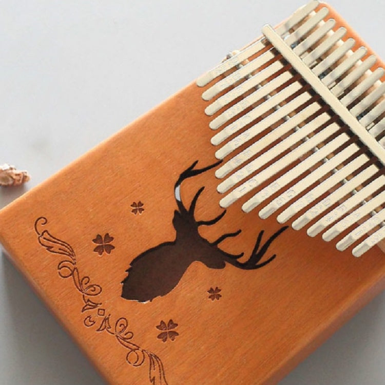 Piano de pulgar portátil Kalimba de 17 tonos, Mahogany-Classic Deer, Bamboo-Classic Deer, Mahogany-Sun God, Mahogany-Six-Pointed Star, Mahogany-Blue (Classic Deer), Spruce-Classic Deer, White-Classic Deer, Acacia-Classic Deer, Sapele-Classic Deer      ...