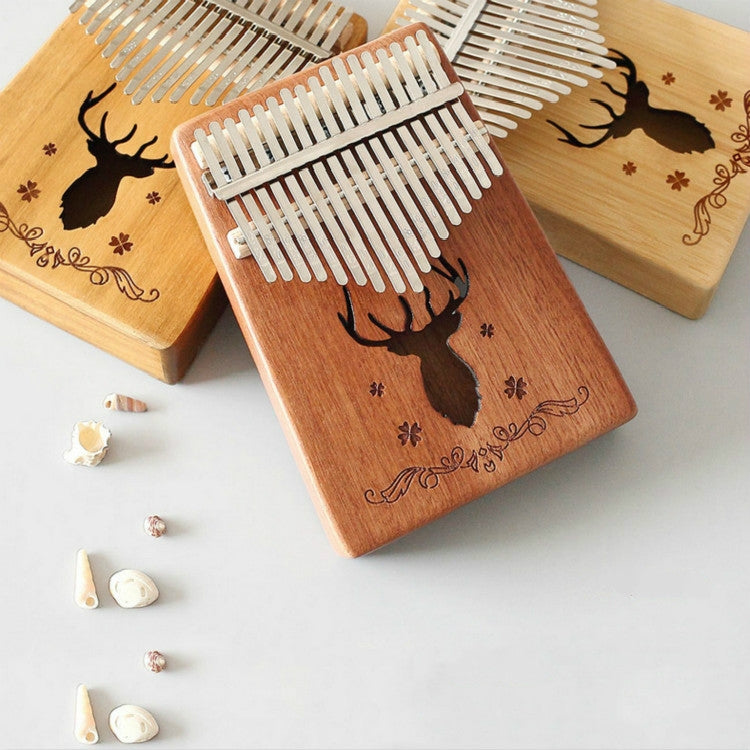 Piano de pulgar portátil Kalimba de 17 tonos, Mahogany-Classic Deer, Bamboo-Classic Deer, Mahogany-Sun God, Mahogany-Six-Pointed Star, Mahogany-Blue (Classic Deer), Spruce-Classic Deer, White-Classic Deer, Acacia-Classic Deer, Sapele-Classic Deer      ...