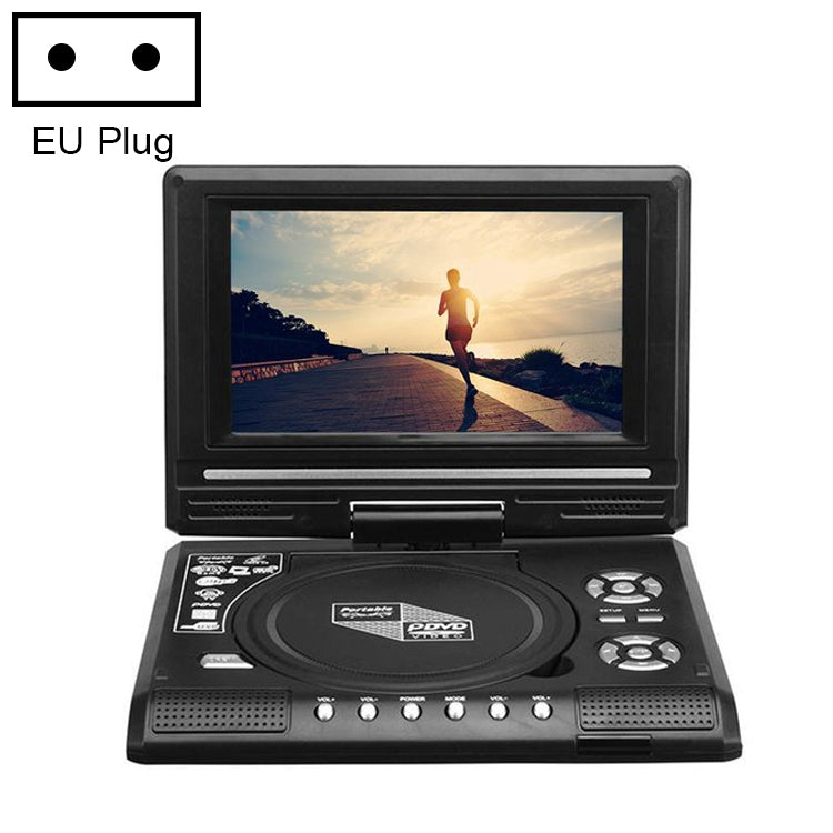 DVD portátil de 7,8 pulgadas con reproductor de TV, compatible con tarjeta SD/MMC/función de juego/puerto USB, 7.8 inch EU Plug, 7.8 inch US Plug, 7.8 inch UK Plug, 7.8 inch AU Plug