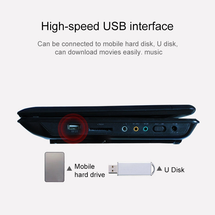 DVD portátil de 7,8 pulgadas con reproductor de TV, compatible con tarjeta SD/MMC/función de juego/puerto USB, 7.8 inch EU Plug, 7.8 inch US Plug, 7.8 inch UK Plug, 7.8 inch AU Plug
