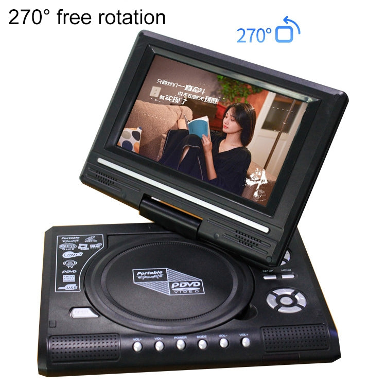 DVD portátil de 7,8 pulgadas con reproductor de TV, compatible con tarjeta SD/MMC/función de juego/puerto USB, 7.8 inch EU Plug, 7.8 inch US Plug, 7.8 inch UK Plug, 7.8 inch AU Plug