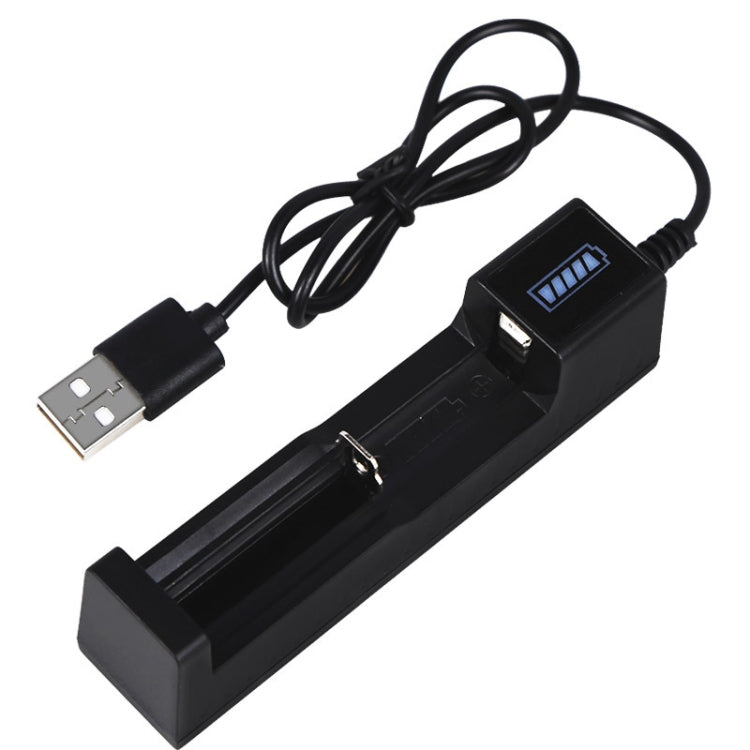10 PCS USB 18650 Cargador de soporte de ranura única para batería con función de linterna