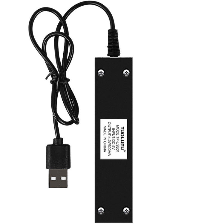 10 PCS USB 18650 Cargador de soporte de ranura única para batería con función de linterna