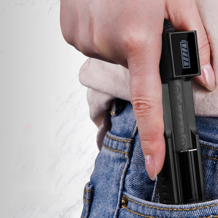 10 PCS USB 18650 Cargador de soporte de ranura única para batería con función de linterna